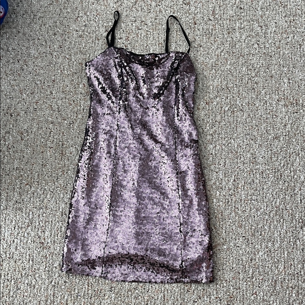 Forever 21 Shimmering Purple Sequin Mini Dress
